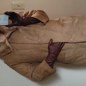VTG Tan Suede and Mink Coat Size 4/6